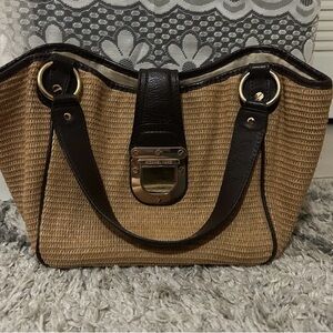 Michael Kors Tan and Black Shoulder Bag